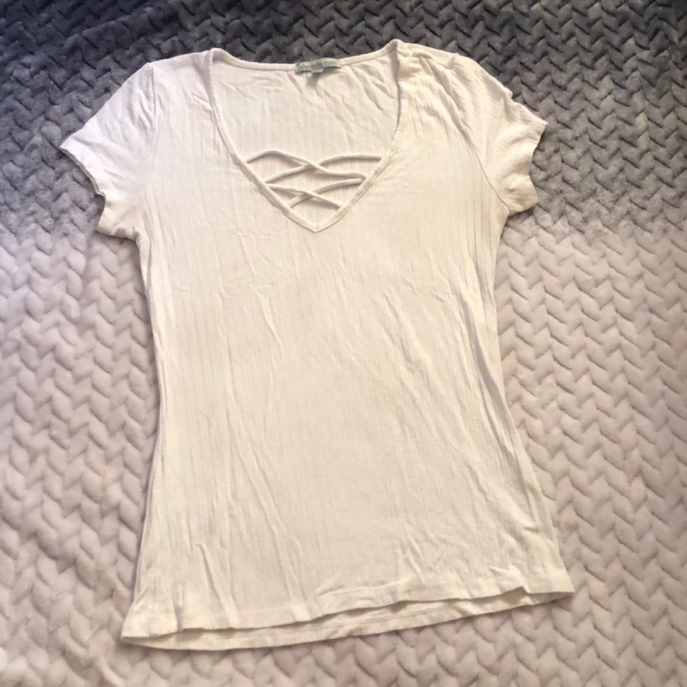 white tee